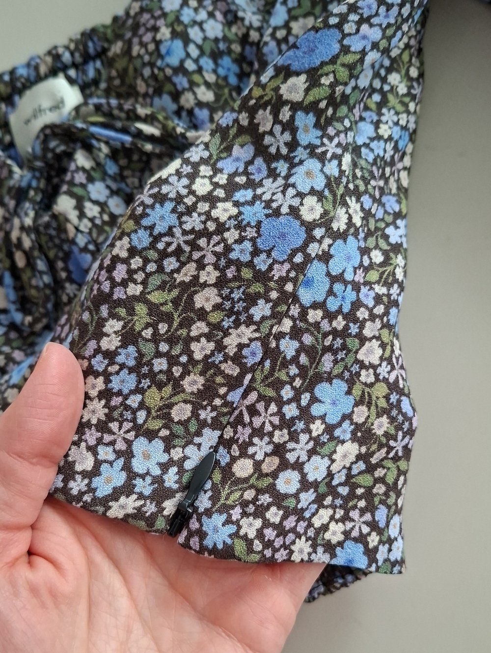 Wilfred Milkmaid Cropped Floral Feminine Bow Detail Puff Sleeve Blouse (Size S) - Picture 5 of 8